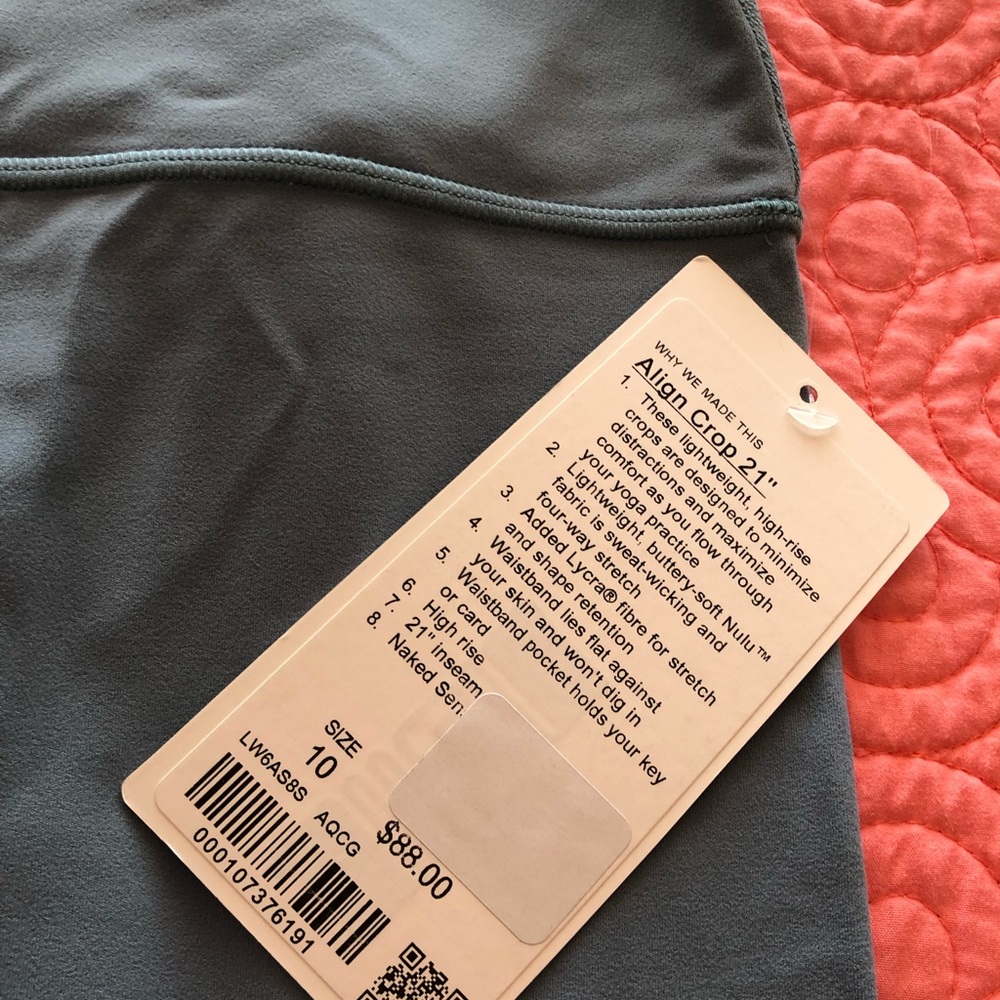 NWT LULULEMON ALIGN 21” CROP